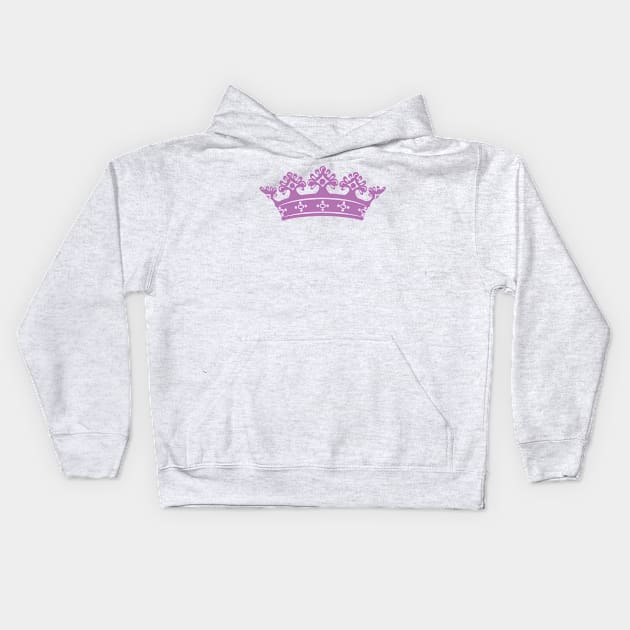 Purple Crown Kids Hoodie by SWON Design